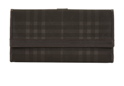 Burberry Vintage Check Wallet, Fabric, Brown, MIS,  1*